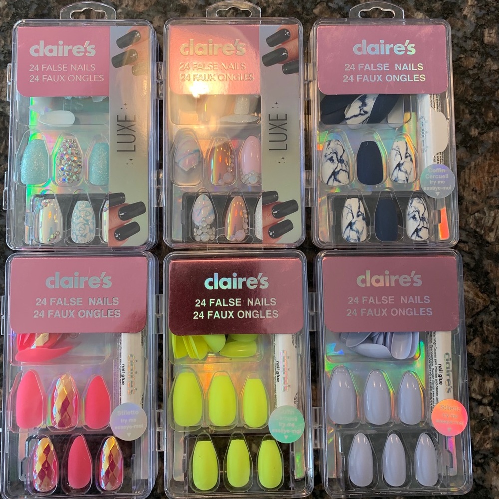 6 false nail bundle. 144 nails 6 glues